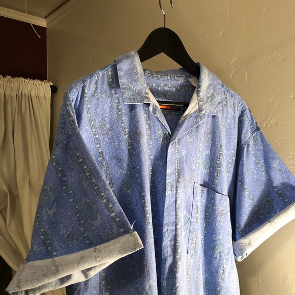 Vintage late 80’s patterned camp collar shirt - Picture 1 of 3